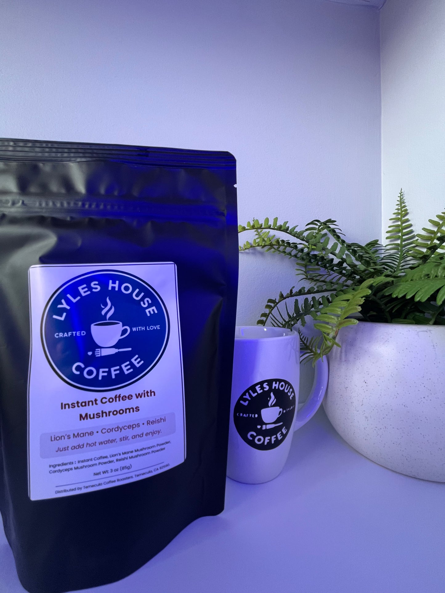 Instant Mushroom Coffee: Lion's Mane, Cordyceps & Reishi | 3 oz