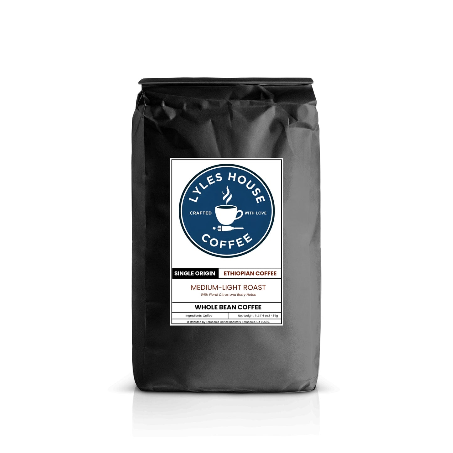 Ethiopia Natural – Whole Bean Coffee (1b)