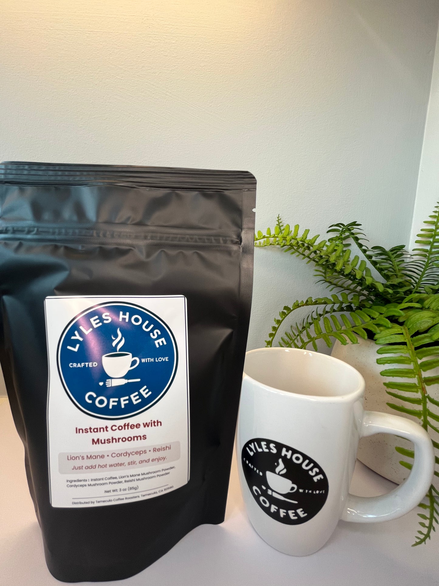 Instant Mushroom Coffee: Lion's Mane, Cordyceps & Reishi | 3 oz