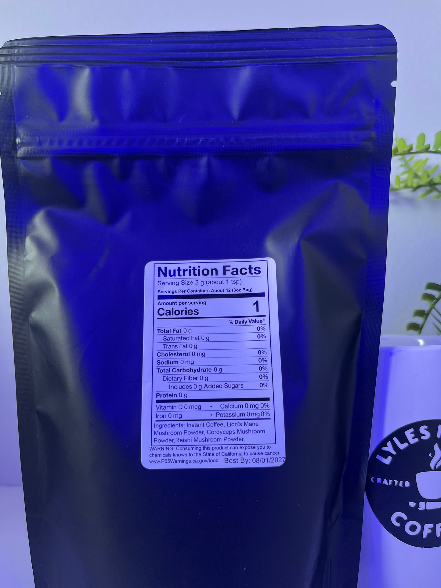 Instant Mushroom Coffee: Lion's Mane, Cordyceps & Reishi | 3 oz