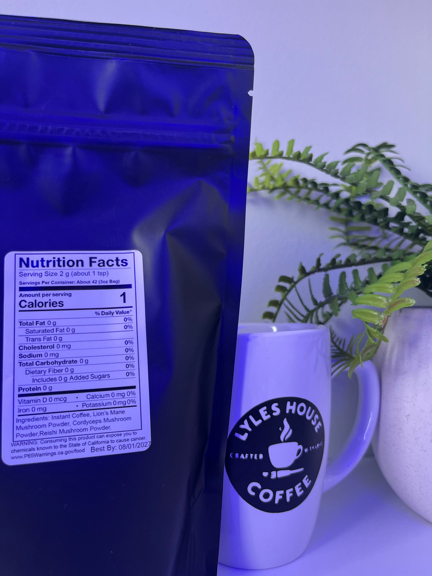 Instant Mushroom Coffee: Lion's Mane, Cordyceps & Reishi | 3 oz
